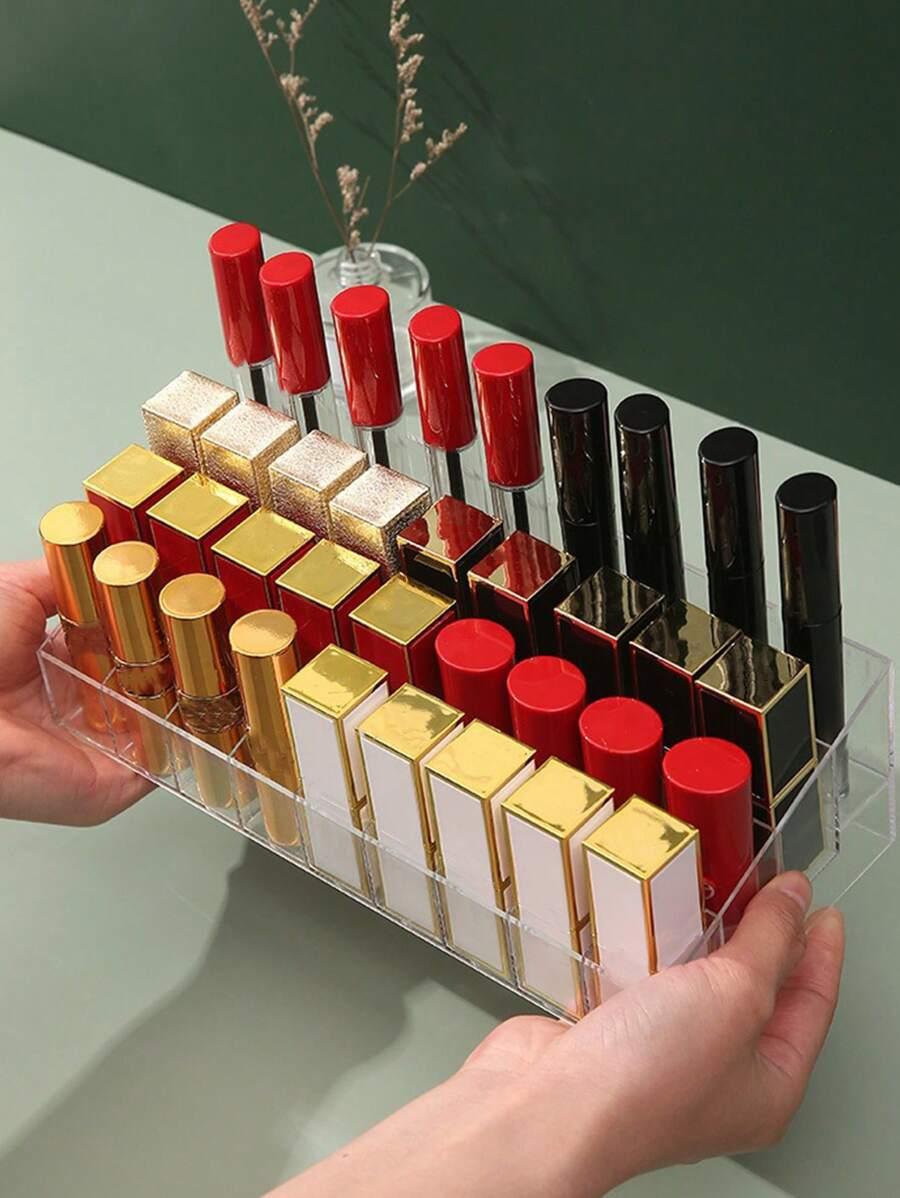 SHEIN PRZEZROCZYSTY ORGANIZER NA KOSMETYKI 9 PRZEGRÓDEK S07__9,5X9,5X6,5