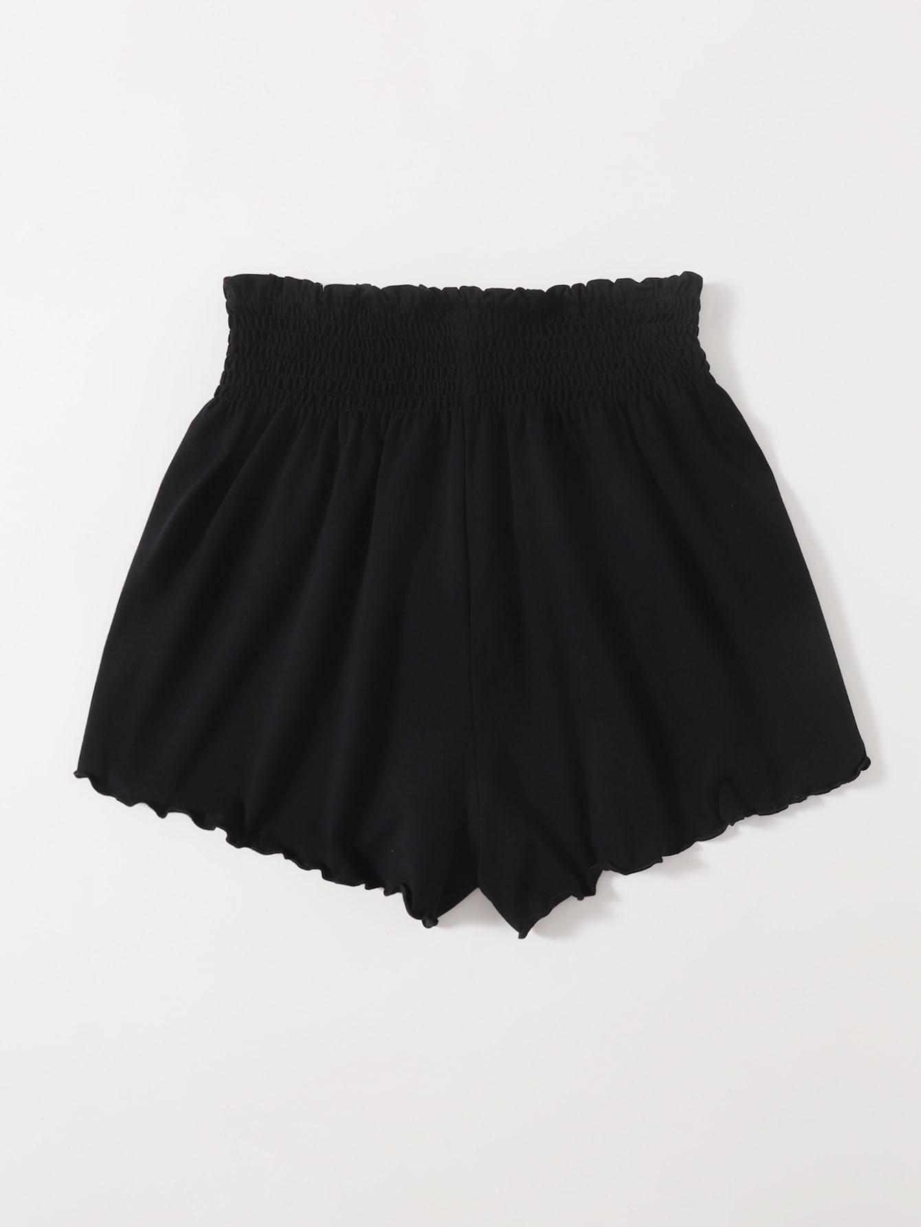 SHEIN CZARNE SPODENKI Z GUMKĄ W PASIE S06__XL