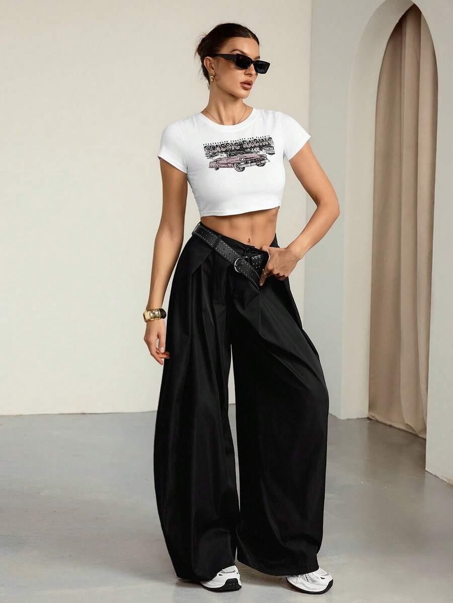 SHEIN CZARNE SPODNIE PROSTA NOGAWKA S06__XXL