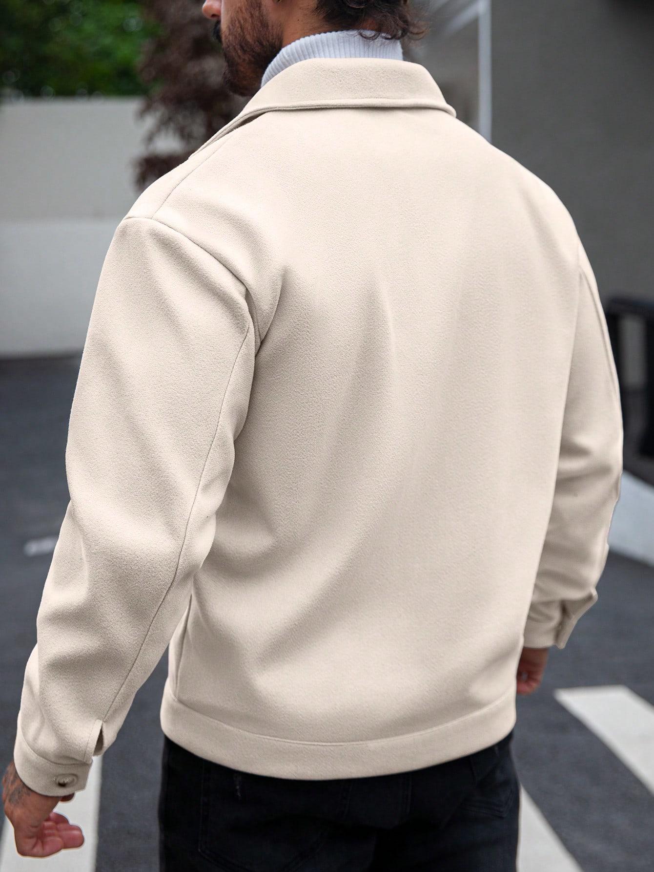 SHEIN BEŻOWY KLASYCZNY PŁASZCZ W01__M