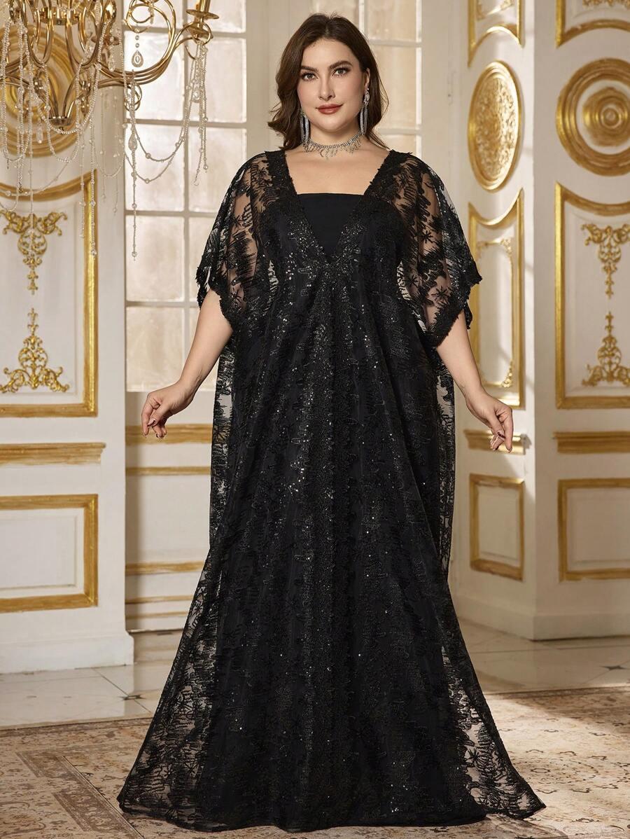 SHEIN CZARNA MAXI SUKIENKA S09__52
