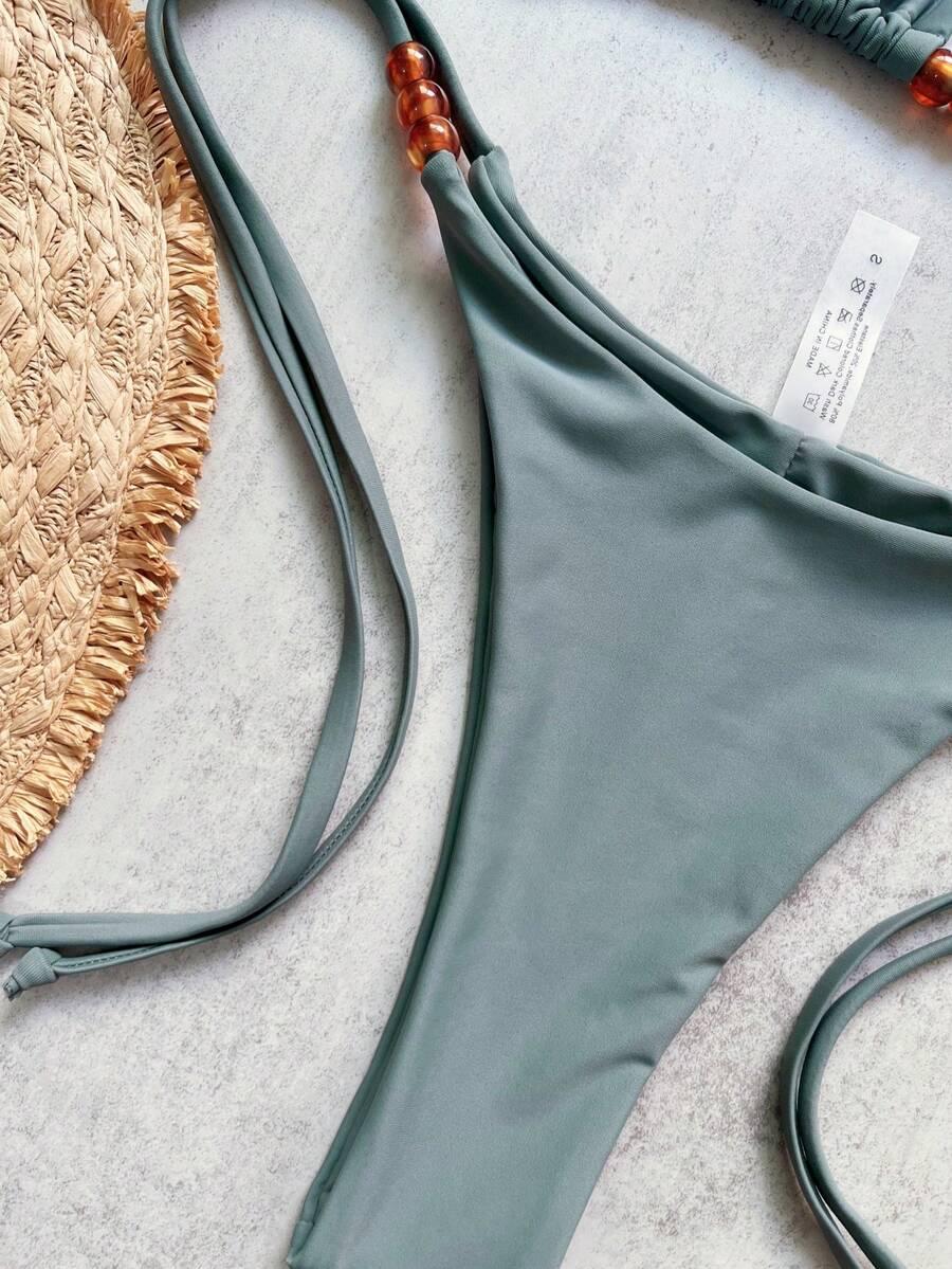 SHEIN DWUCZĘŚCIOWY STRÓJ KĄPIELOWY ZDOBIENIE PK01__L