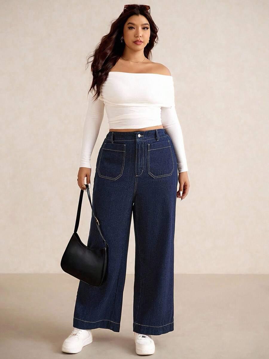 ELAQUOR NIEBIESKIE SPODNIE JEANS S06__46