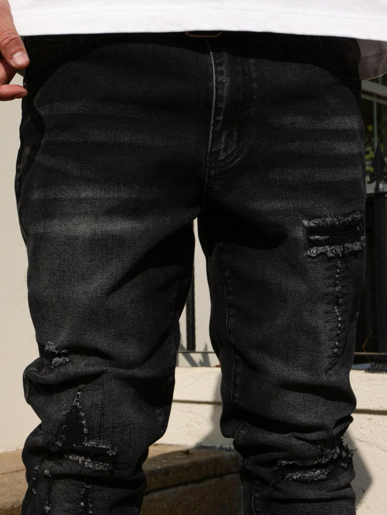 SHEIN CZARNE SPODNIE JEANS S06__S