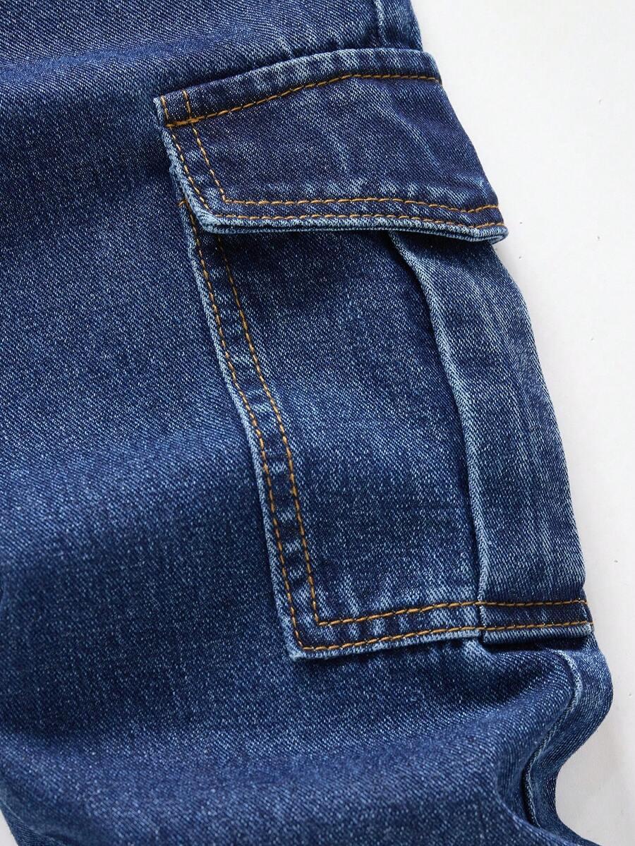 SHEIN NIEBIESKIE SPODNIE JEANS S06__122/128