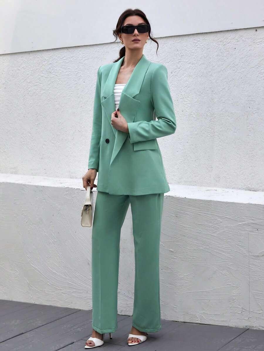 CLARA VERO ZIELONA MARYNARKA SPODNIE KOMPLET S06__M