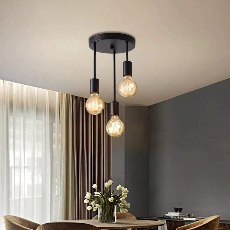 SHEIN CZARNA LAMPA SUFITOWA S07__