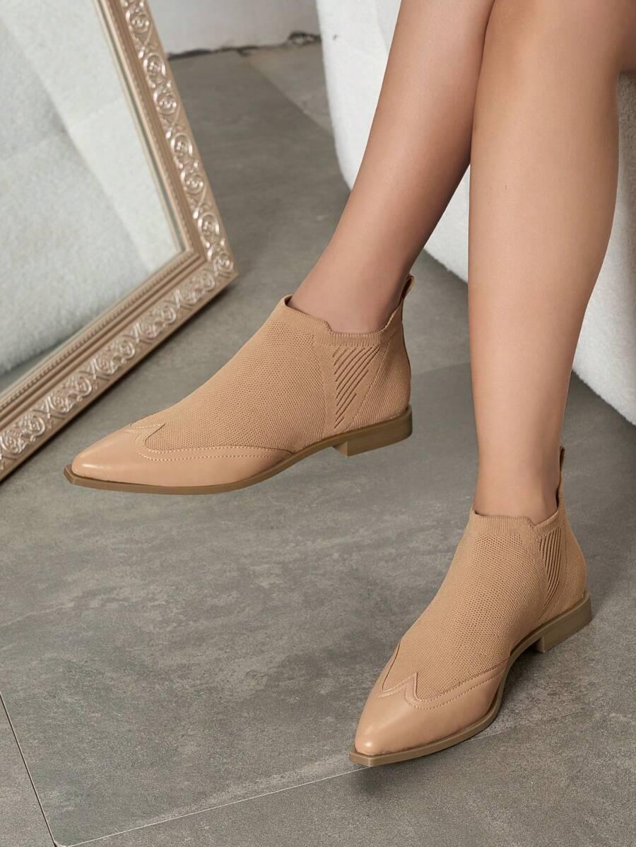 SHEIN WSUWANE BEŻOWE BOTKI OBCAS W01__39