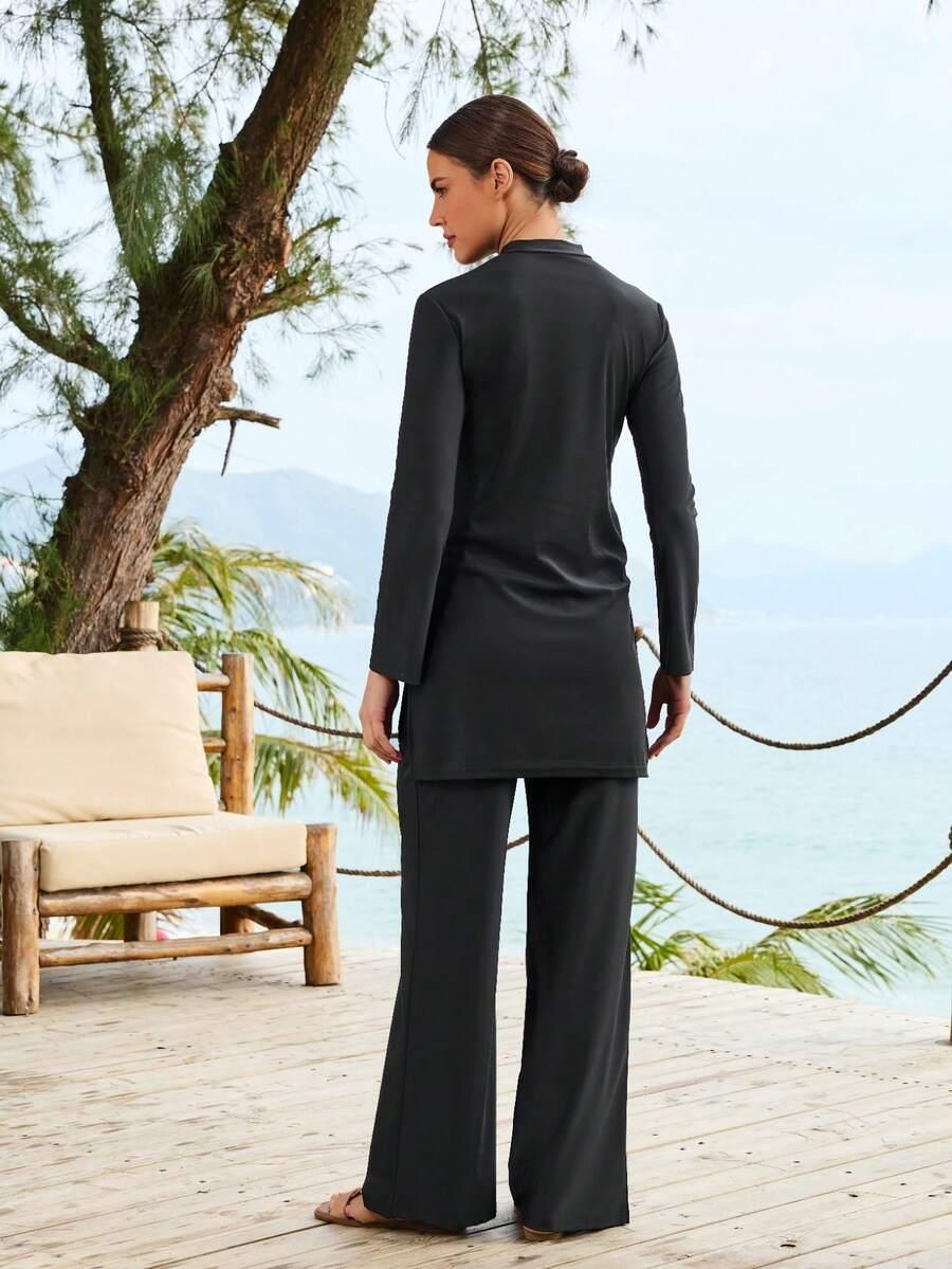 SHEIN DWUCZĘŚCIOWY STRÓJ KĄPIELOWY S09__L