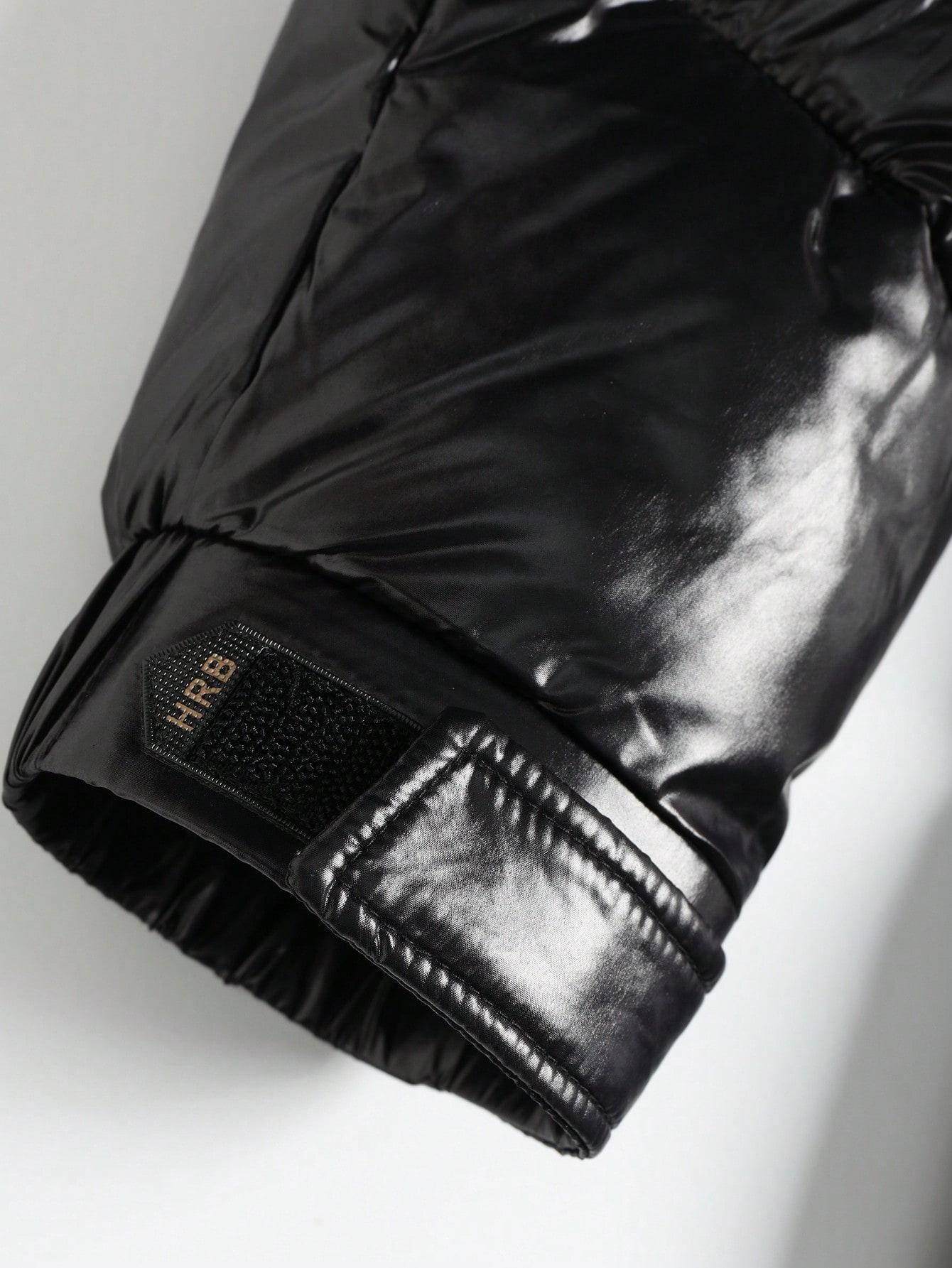 SHEIN CZARNA PIKOWANA KURTKA KAPTUR W01__XS