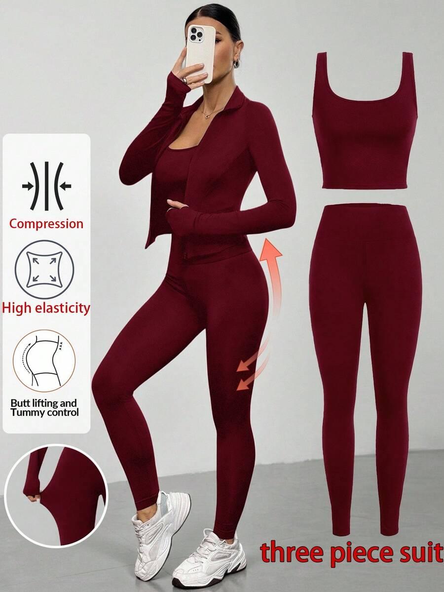 SHEIN KOMPLET LEGGINSY BLUZA TOP S06__L