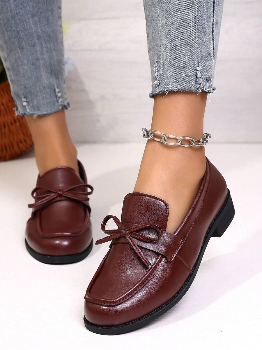 SHEIN BORDOWE MOKASYNY KOKARDA S06__38