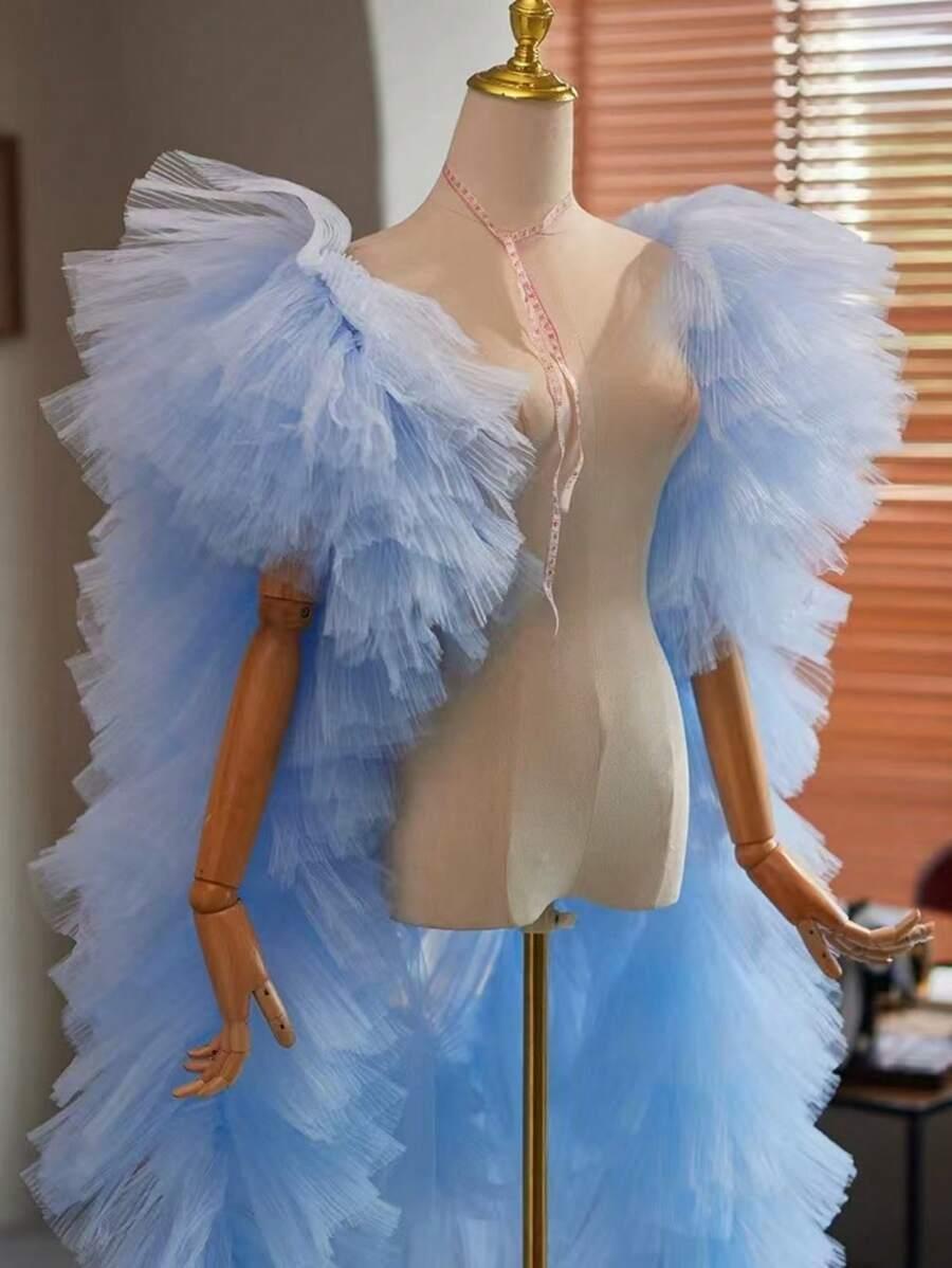 SHEIN NIEBIESKA NARZUTKA TIUL S06__OS