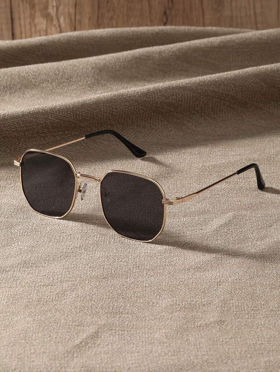 SHEIN OKULARY PRZECIWSŁONECZNE ZŁOTE OPRAWKI S07
