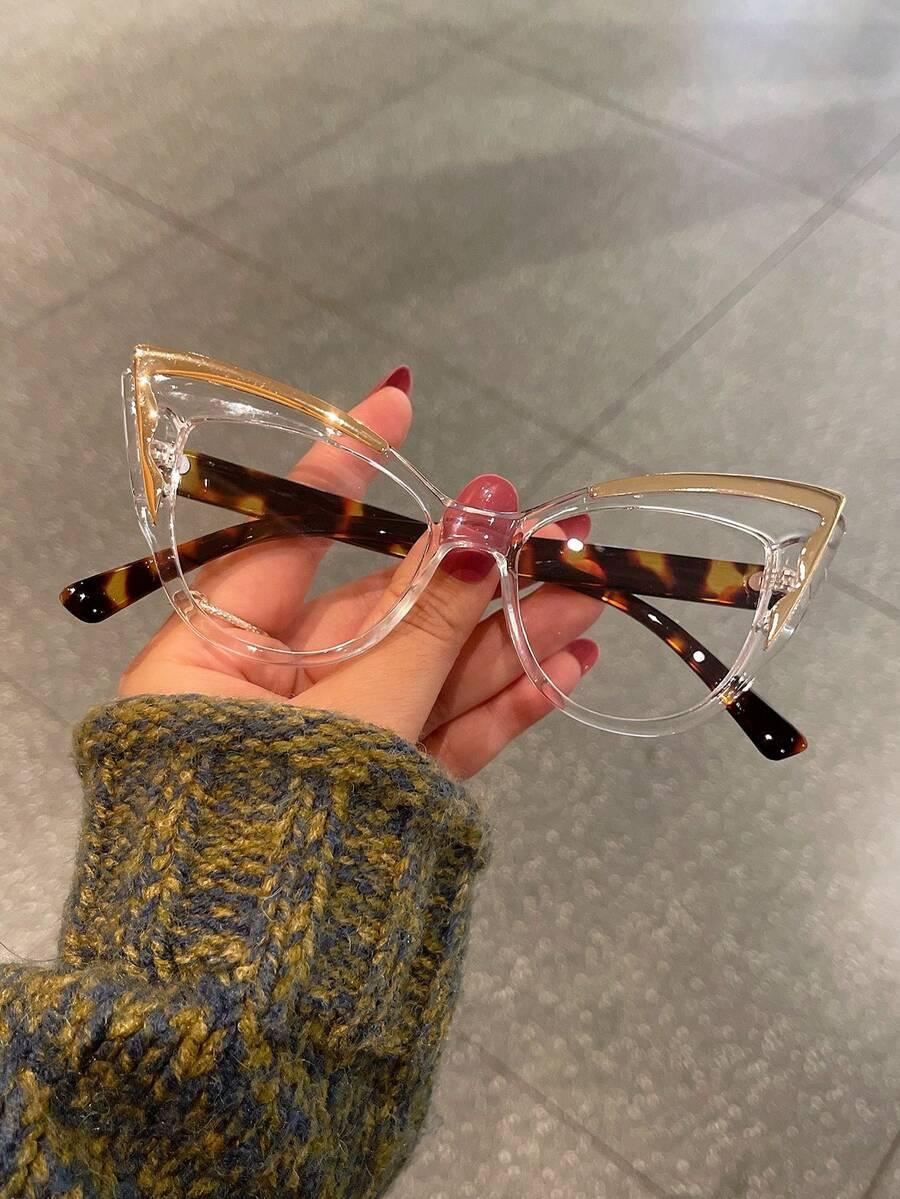 SHEIN OKULARY ZERÓWKI ZŁOTA WSTAWKA S07