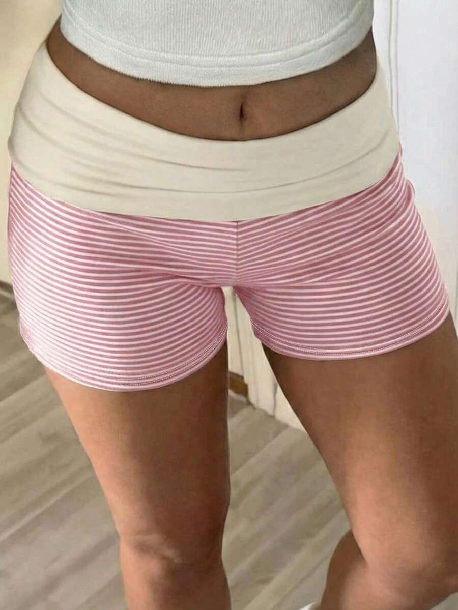 SHEIN KRÓTKIE SPODENKI W PASKI S06__M