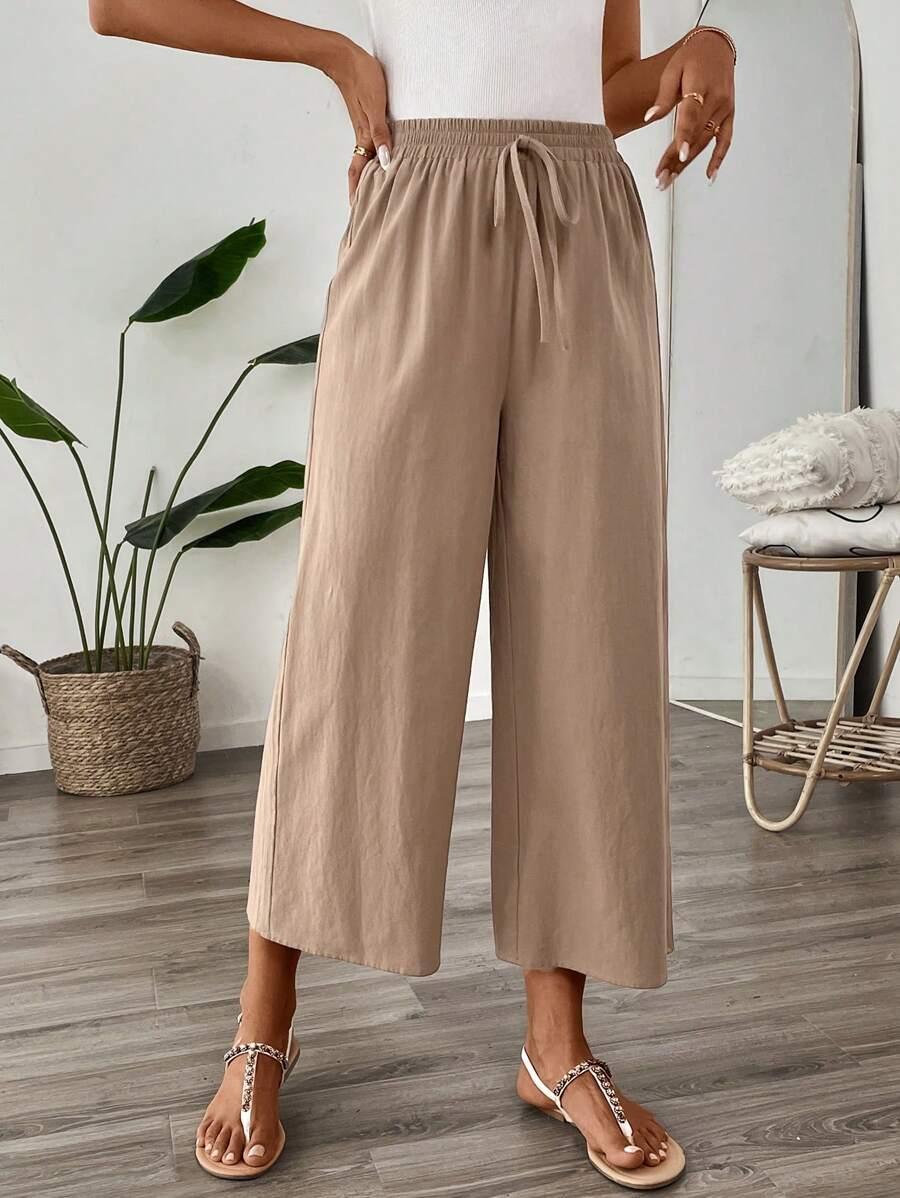 SHEIN BRĄZOWE SPODNIE PROSTA NOGAWKA S06__XL