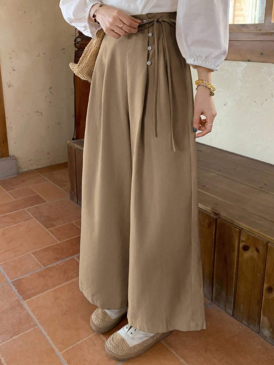 FRIFUL BEŻOWE SPODNIE BAGGY S06__XL