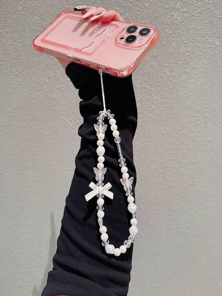 SHEIN BIAŁY BRELOK KORALIKI S07