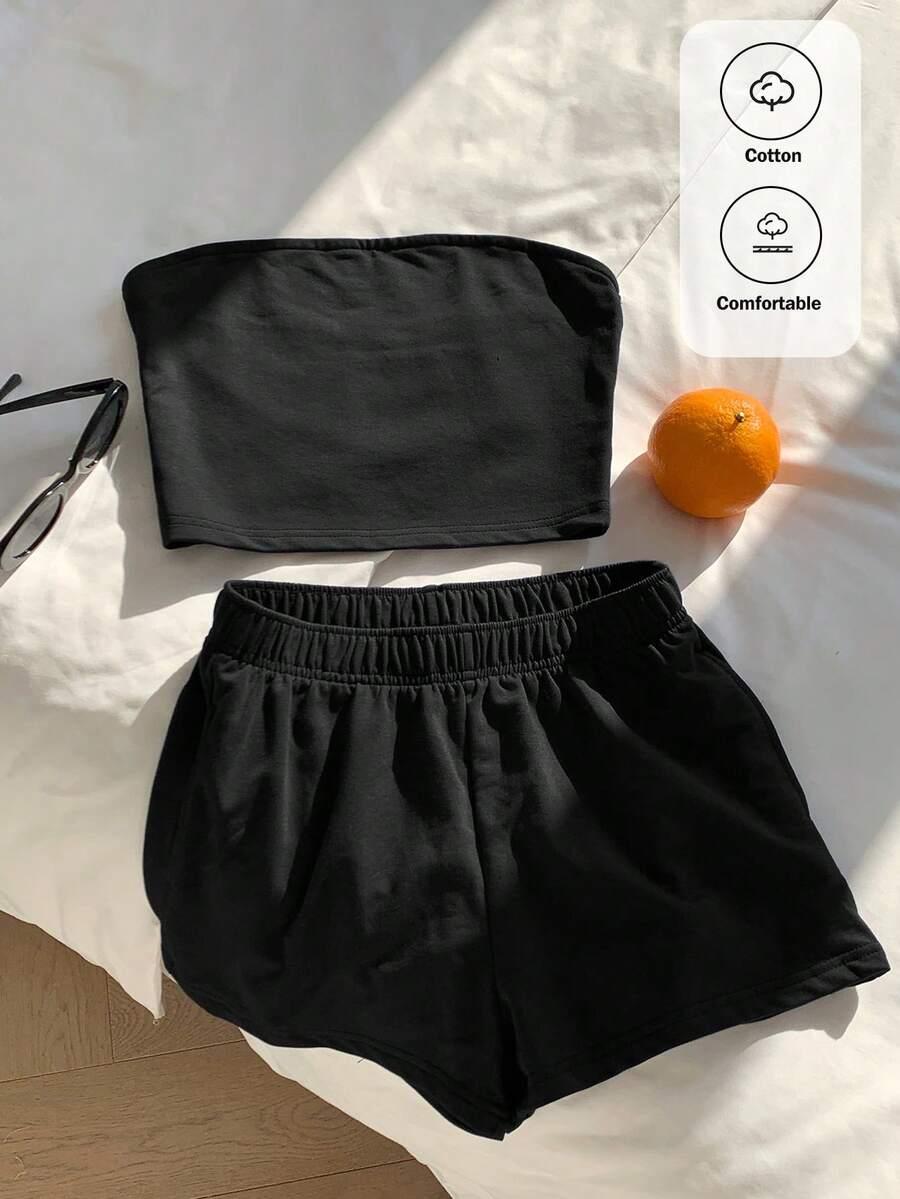 COMFORTCANA CZARNY GŁADKI TOP S06__L