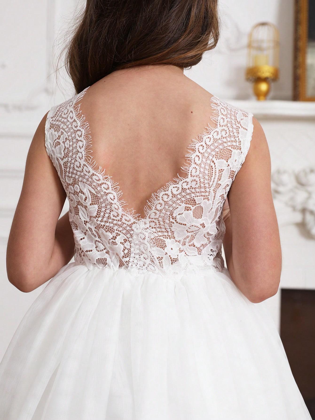 SHEIN BIAŁA SUKIENKA TIUL S06__98-104