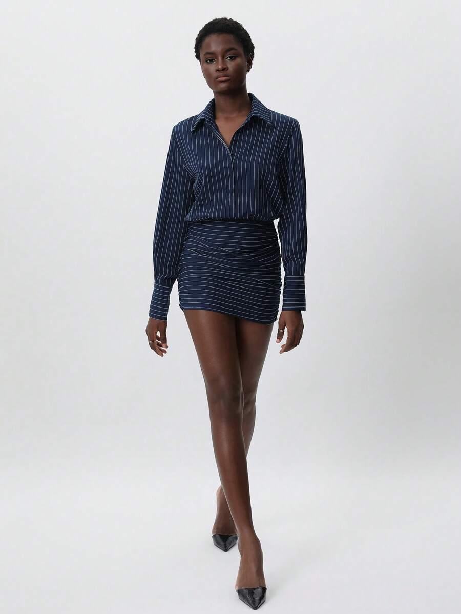 SHEIN MINI SUKIENKA WZÓR PASKI S06__S