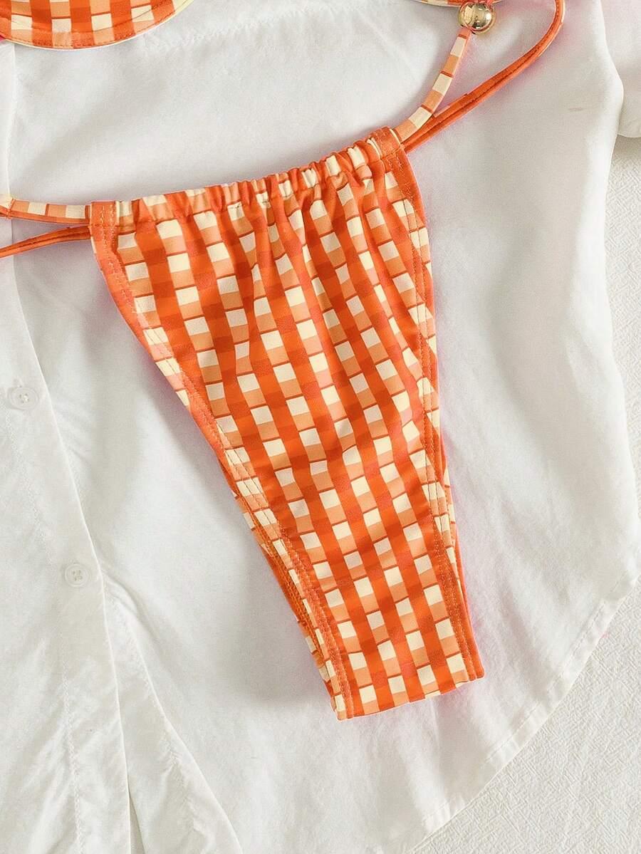 PEPPERMOLLY DWUCZĘŚCIOWY STRÓJ KĄPIELOWY WZÓR KRATKA S09__M