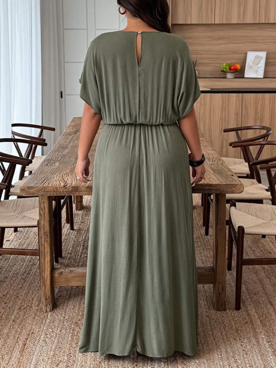 SHEIN ZIELONA MAXI SUKIENKA S06__48