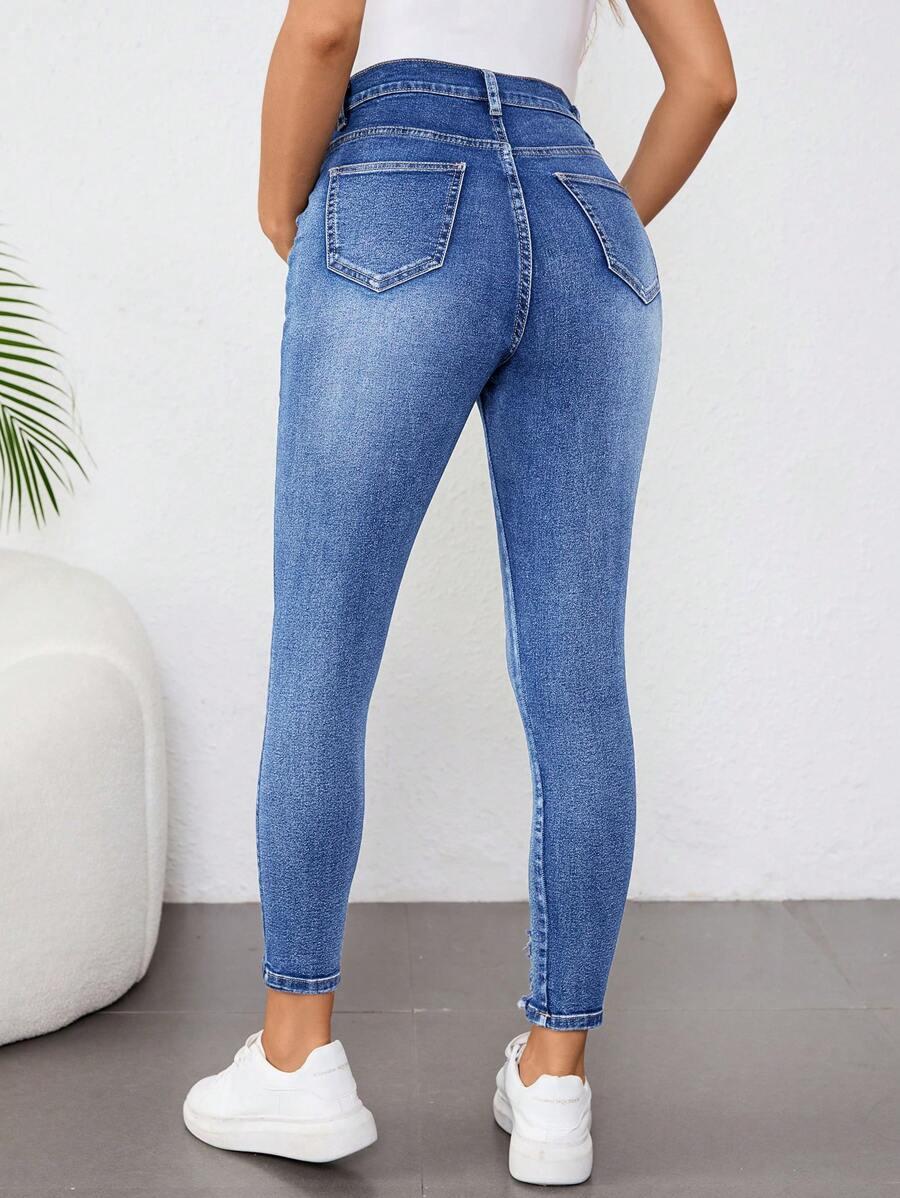 SHEIN SPODNIE JEANS CIĄŻOWE S06__S