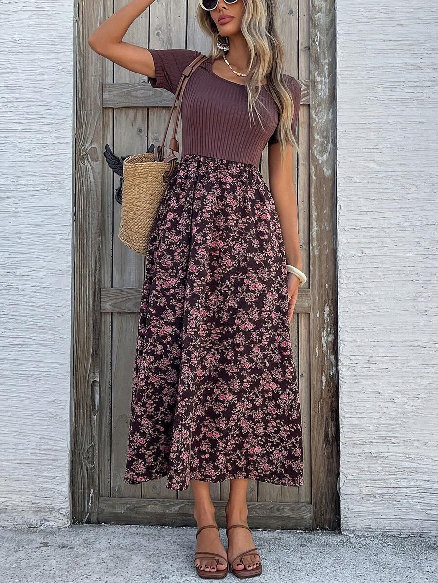 BREEZAYA MIDI SUKIENKA KWIATY S06__S