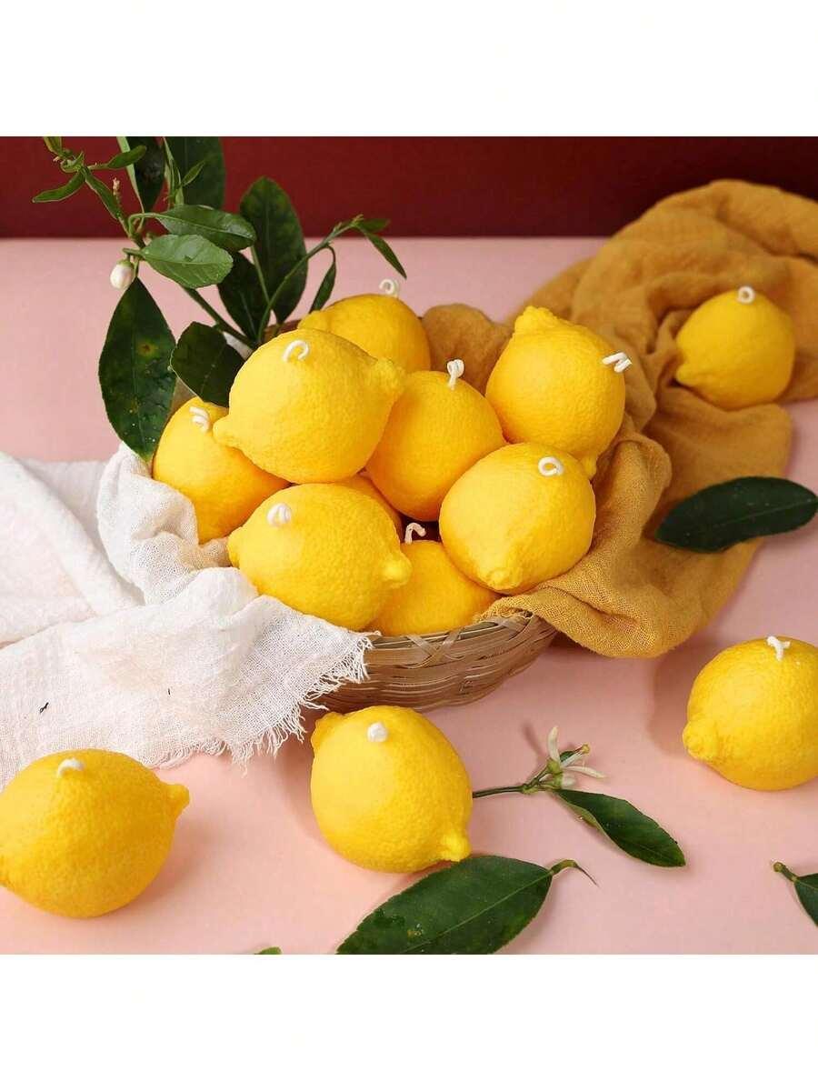 SHEIN ŚWIECZKI W KSZTAŁCIE CYTRYNY 4-PACK S07