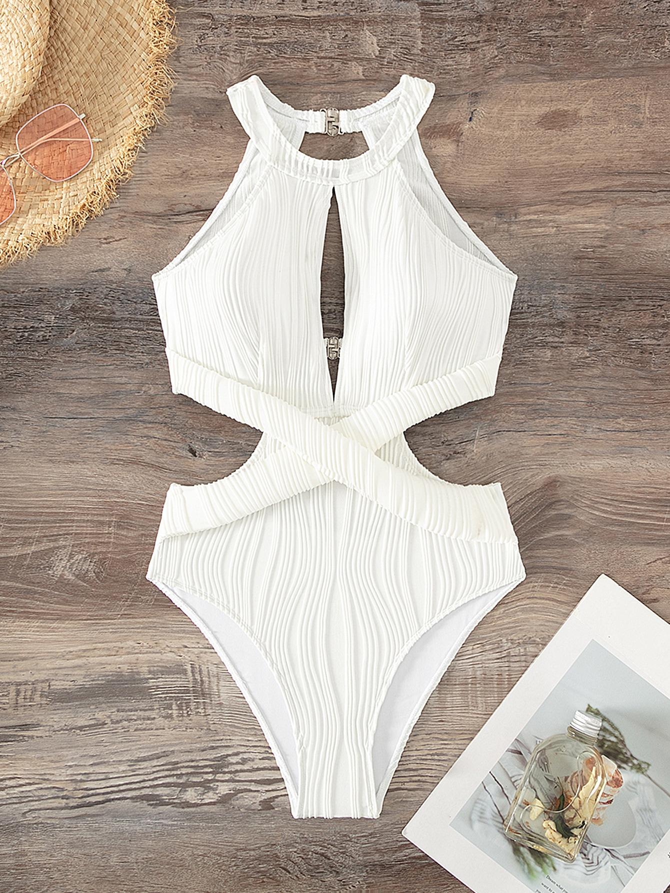 SHEIN JEDNOCZĘŚCIOWY STRÓJ KĄPIELOWY S09__L