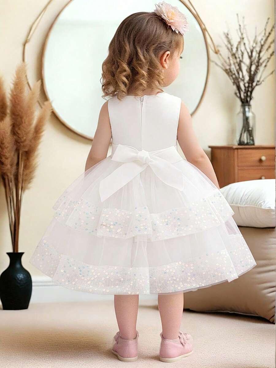 SHEIN BIAŁA TIULOWA SUKIENKA S06__74-80