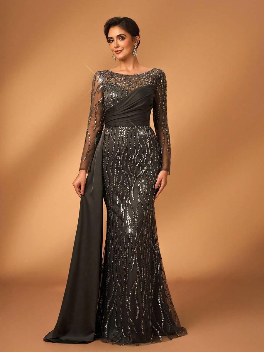 SERIN ZIELONA MAXI SUKIENKA S06__L
