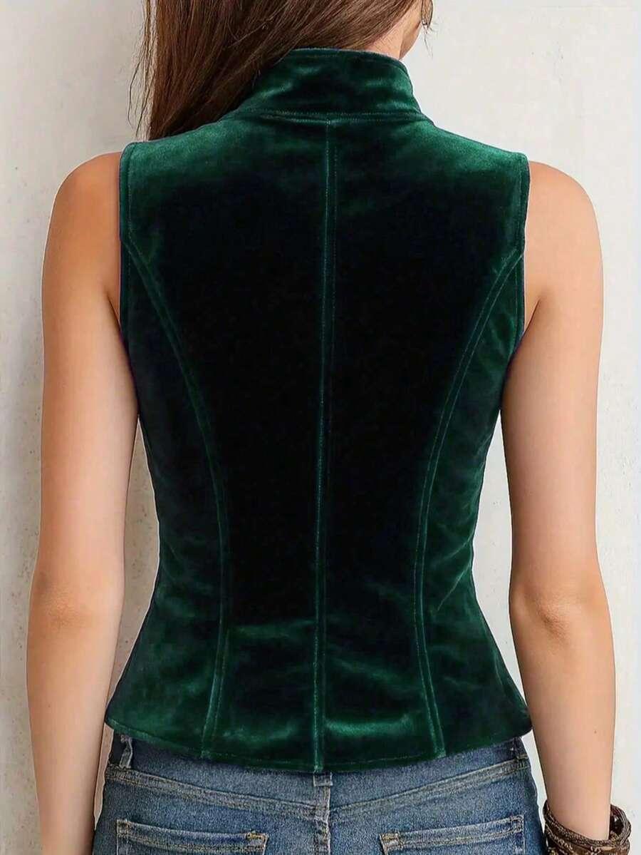 SHEIN ZIELONY TOP BEZ RĘKAWÓW S06__S