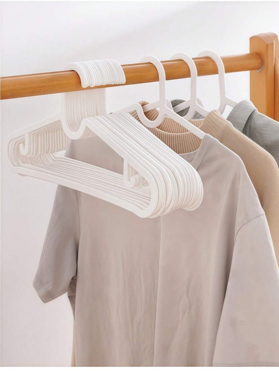 SHEIN BIAŁY WIESZAK NA UBRANIA 10-PACK S07__40X18,5