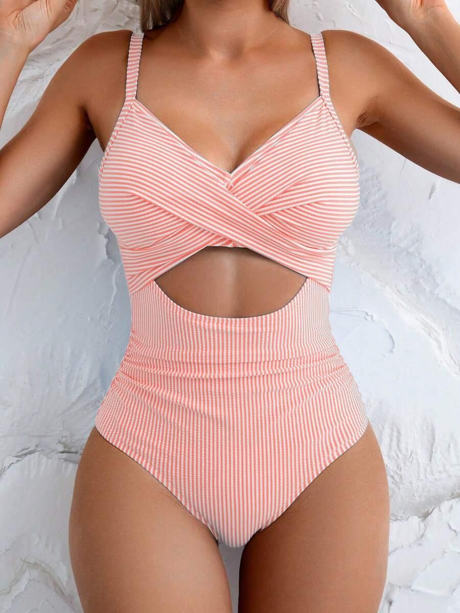 SHEIN JEDNOCZĘŚCIOWY STRÓJ KĄPIELOWY S09__L