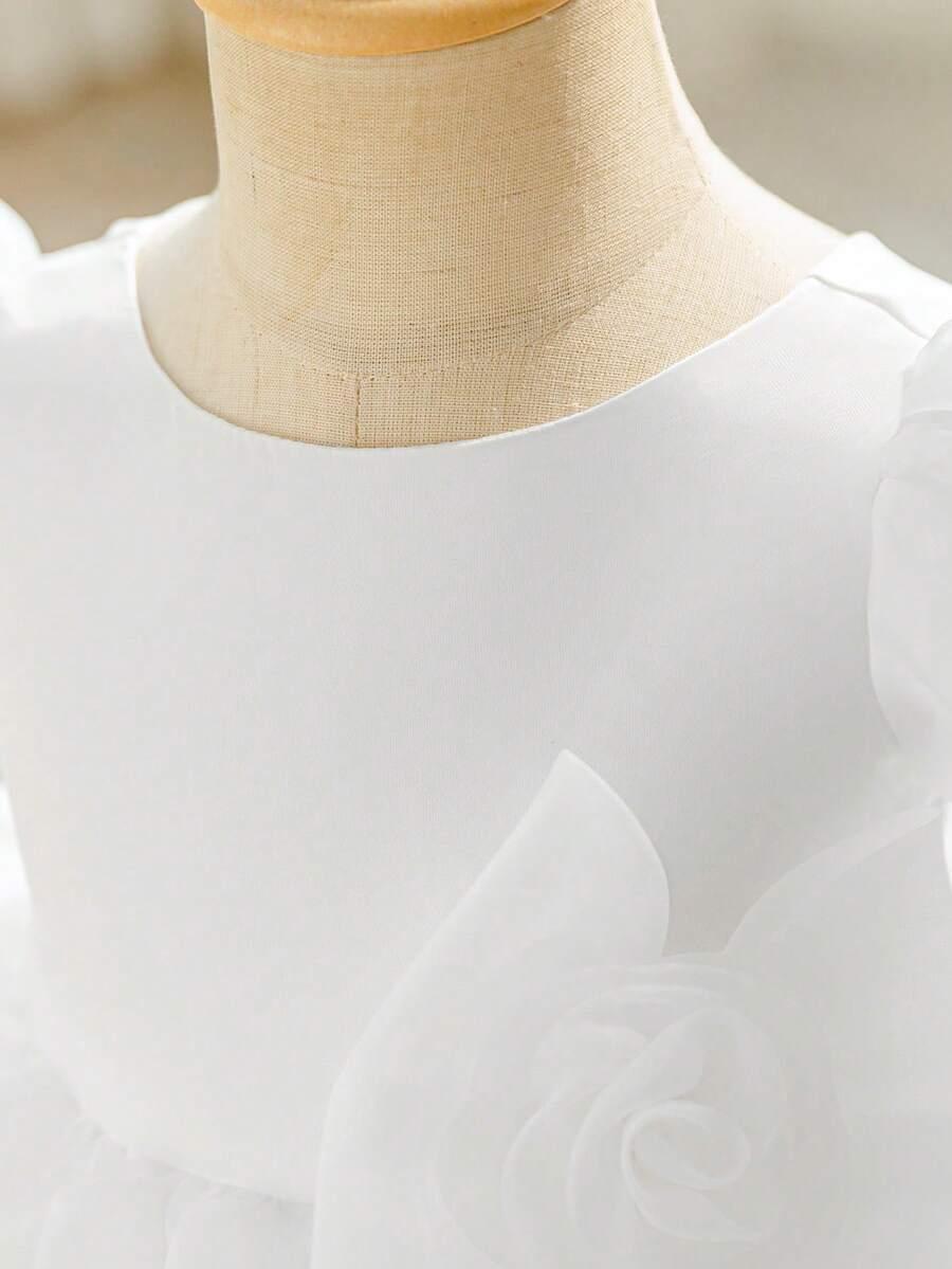 SHEIN BIAŁA SUKIENKA KOKARDA S06__92/98