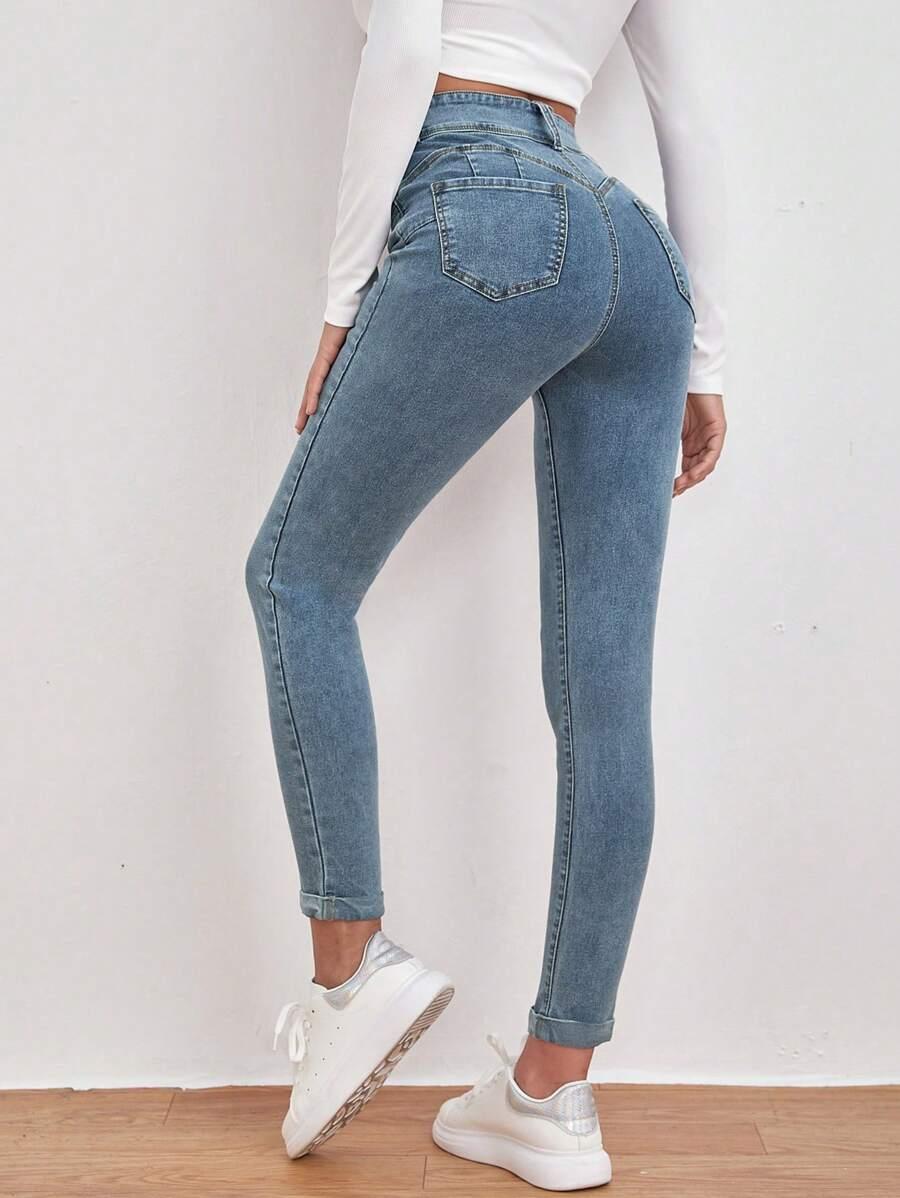 SHEIN NIEBIESKIE SPODNIE JEANS S06__L