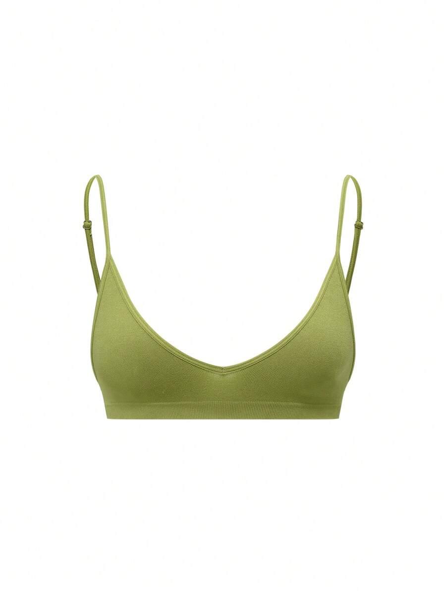 SHEIN ZIELONY MIĘKKI BIUSTONOSZ S06__M
