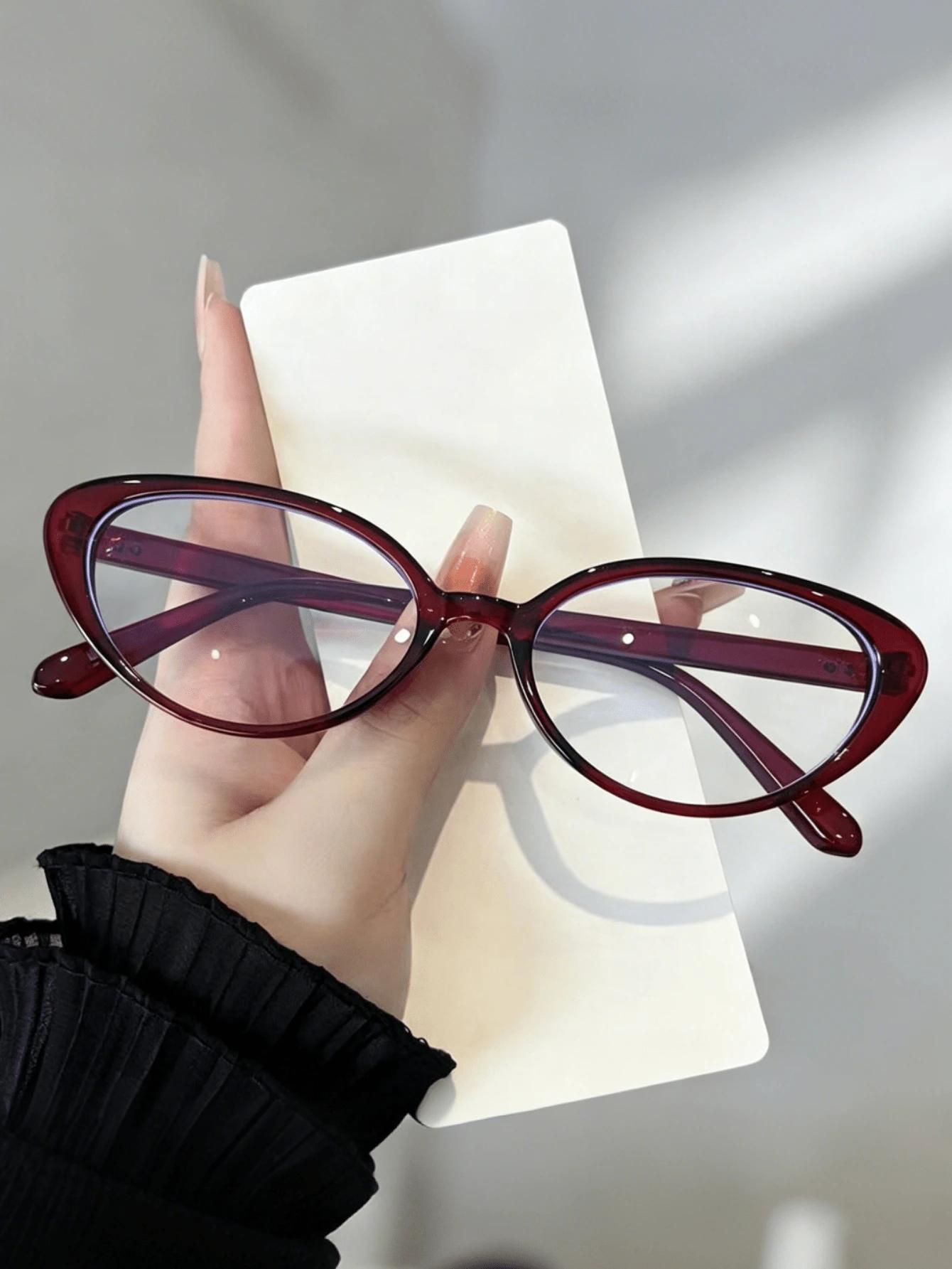 SHEIN BORDOWE OKULARY ZERÓWKI S07