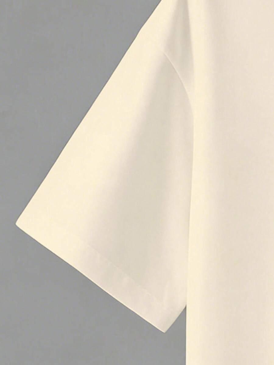 SHEIN BEŻOWY T-SHIRT NADRUK S06__146-152