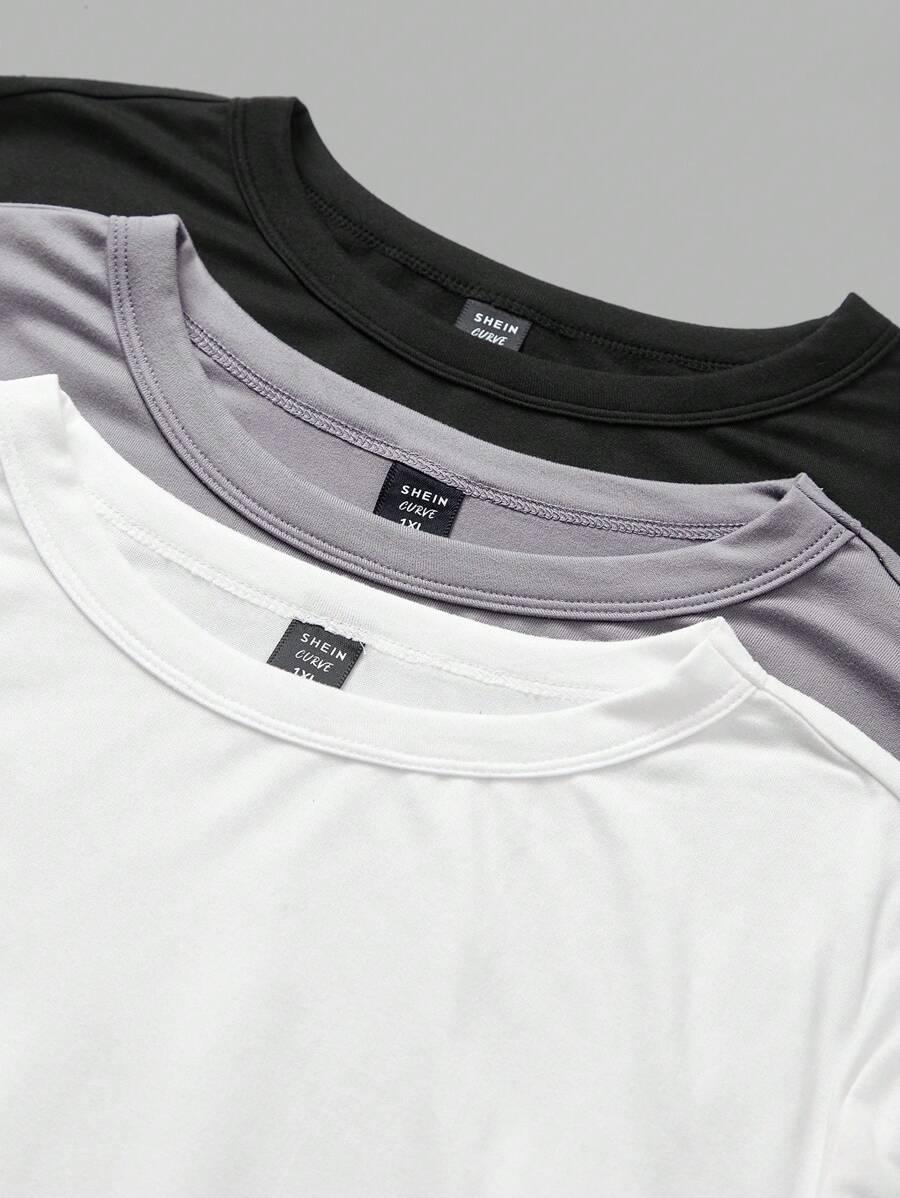 SHEIN BLUZKA Z DŁUGIM RĘKAWEM BASIC 3-PACK S06__50