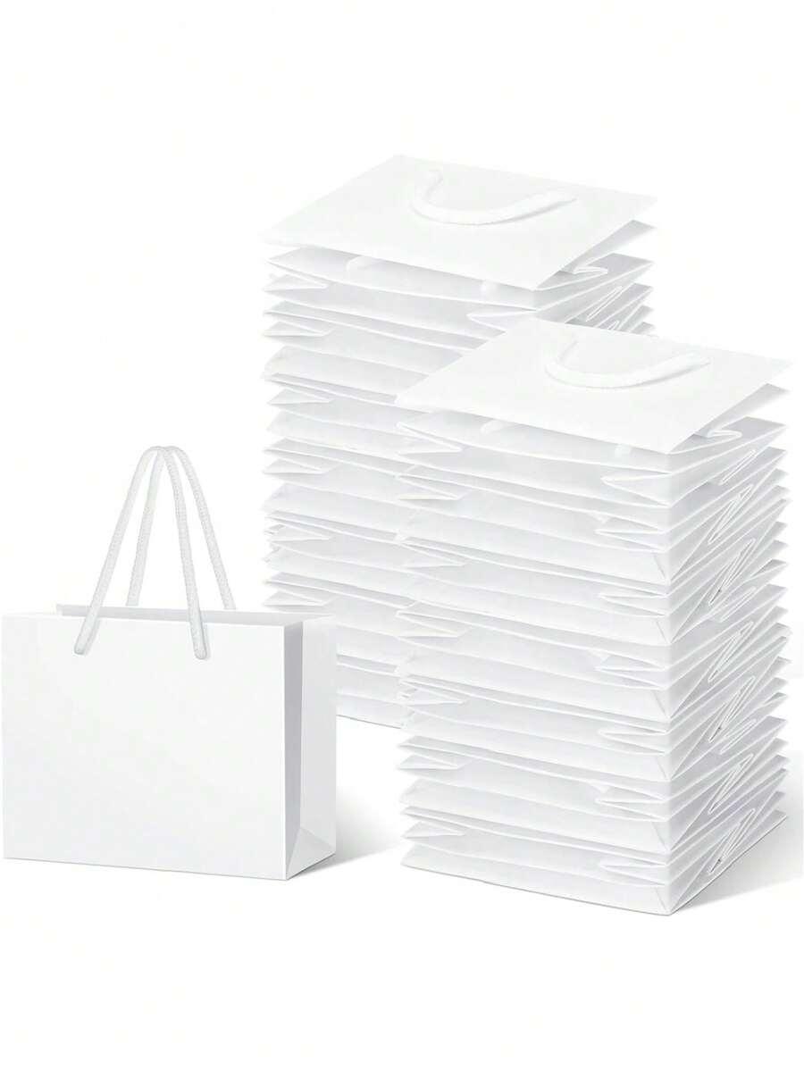 SHEIN BIAŁE TOREBKI PREZENTOWE 5-PACK S07__12X10CM