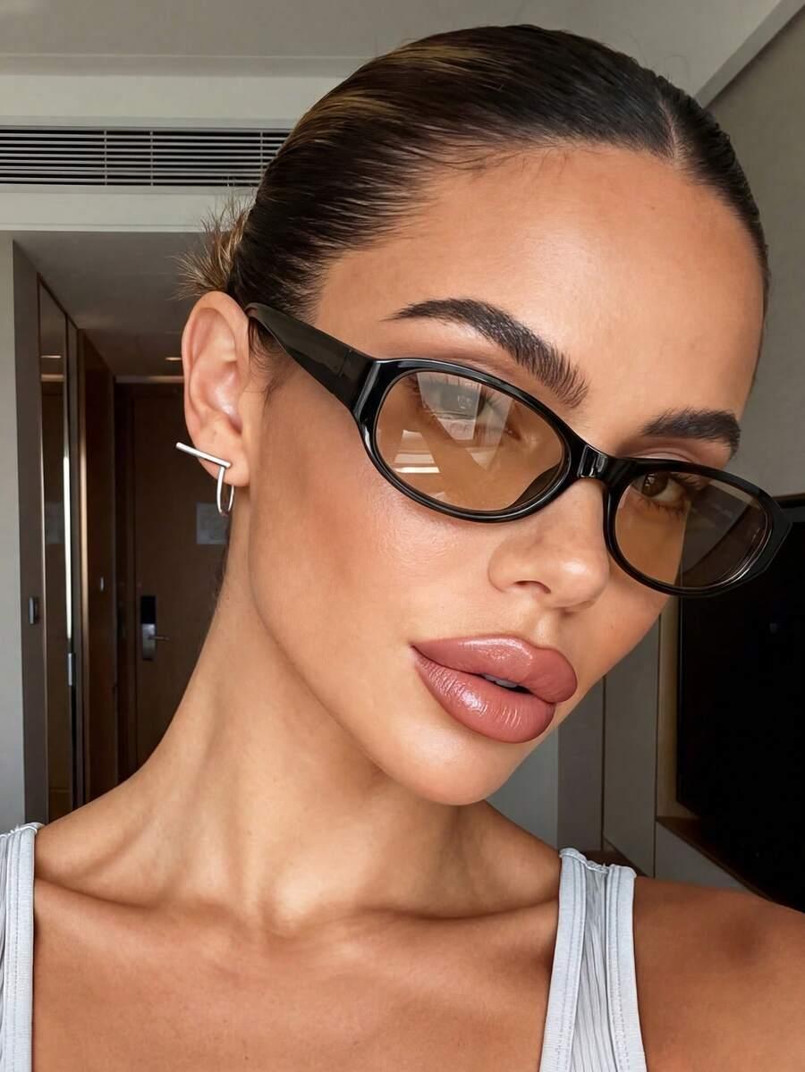 SHEIN OKULARY PRZECIWSŁONECZNE CZARNE OPRAWKI S07