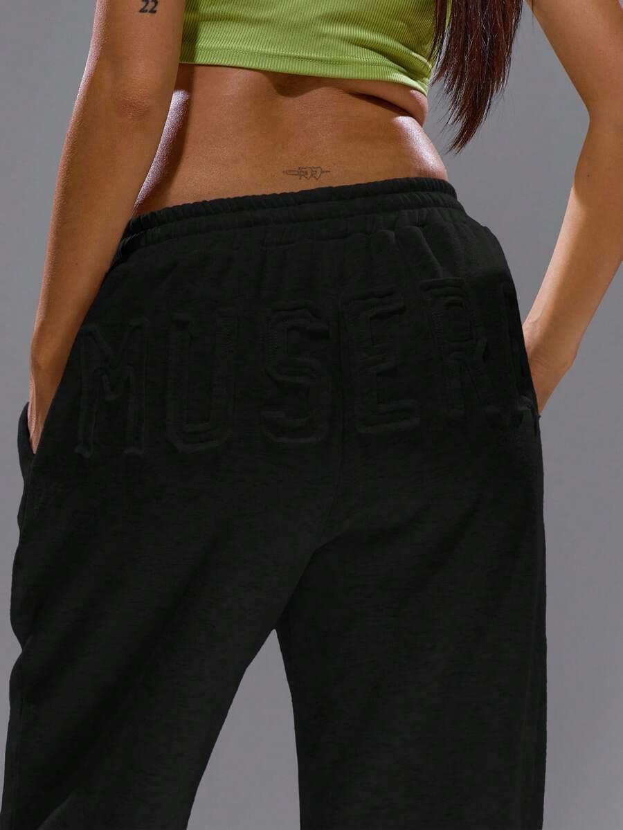 SHEIN CZARNE SPODNIE DRESOWE S06__L