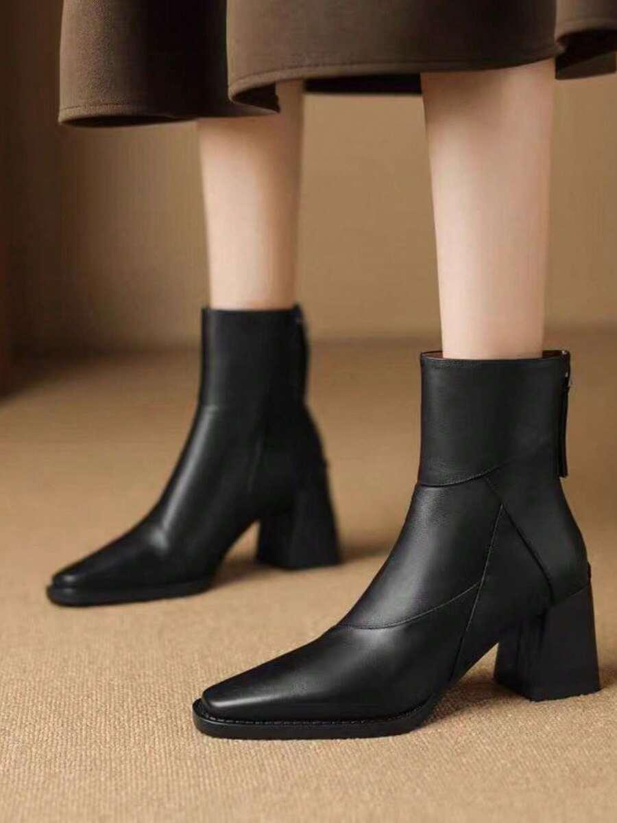 SHEIN CZARNE BOTKI IMITACJA SKÓRY W01__38