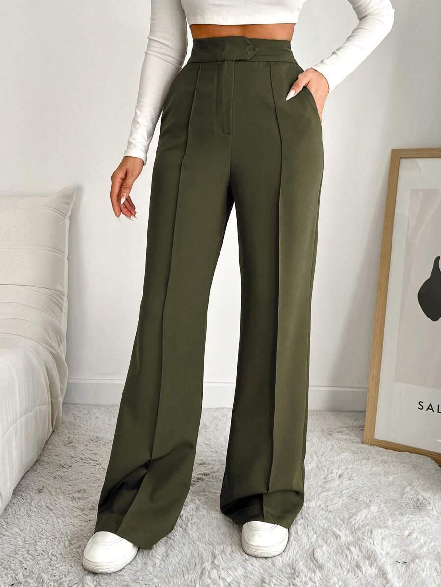 SHEIN ZIELONE SPODNIE CASUAL S06__S