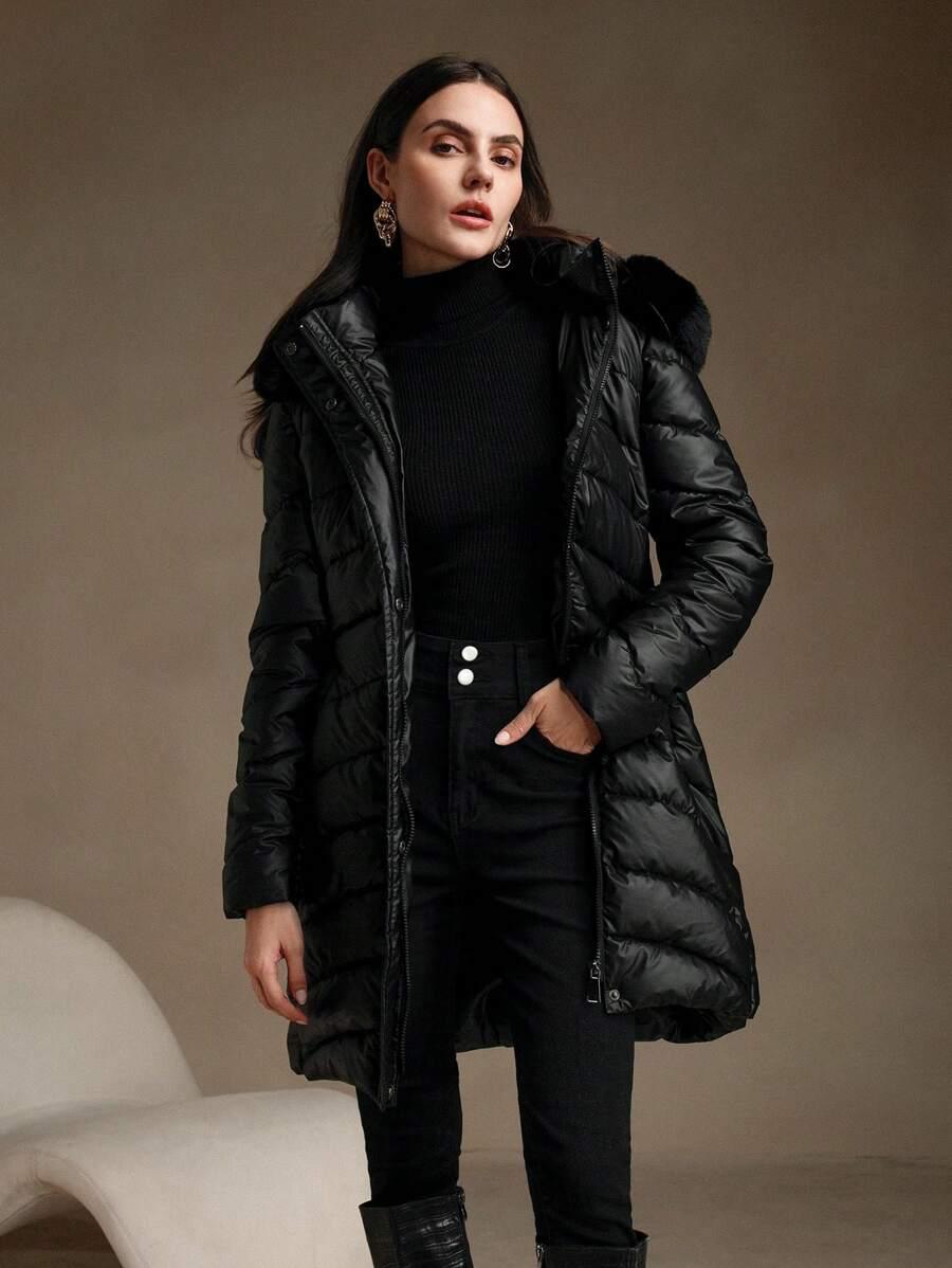 SHEIN CZARNA KURTKA KAPTUR W01__XS