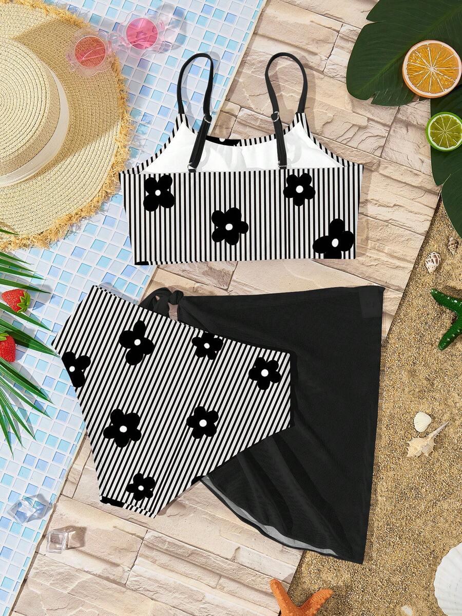 SHEIN DWUCZĘŚCIOWY STRÓJ KĄPIELOWY PAREO S09__146/152